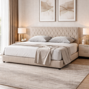 Lit Capitonné Contemporain – Confort & Élégance